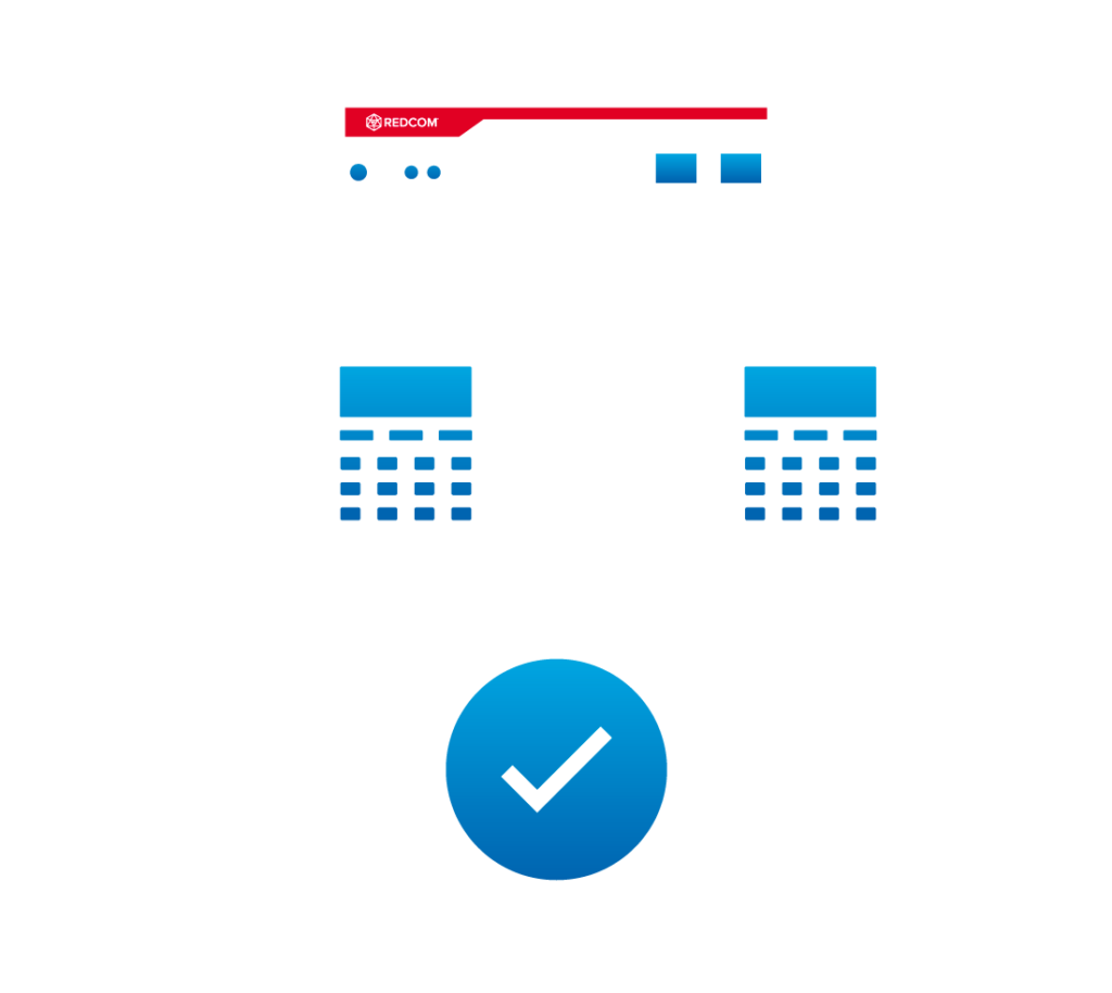 REDCOM SVG-1200 connecting two phones