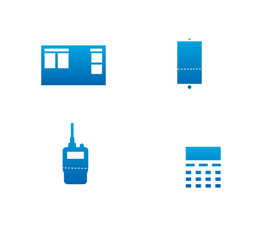 connecting rf radio, cellphone, IP phone and laptop