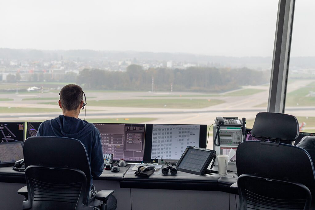 Air Traffic Controller at work