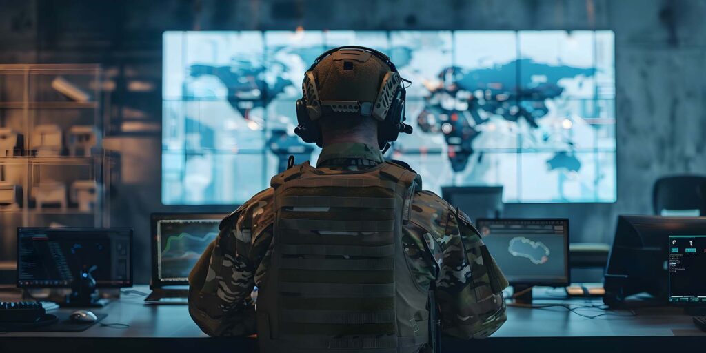 Soldier in Tactical Operations Center