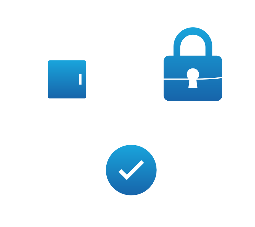 Microchip secure with padlock