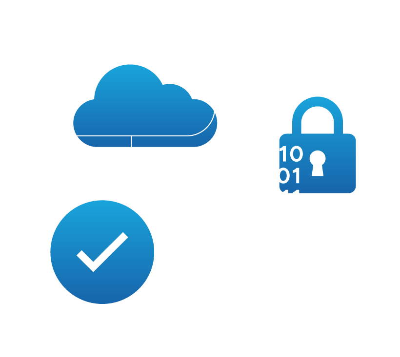 Secure cloud service padlock