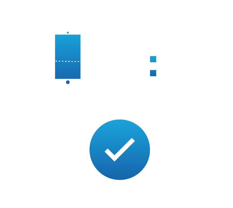 A cellphone connected to a checkmark and a checklist on a clip board