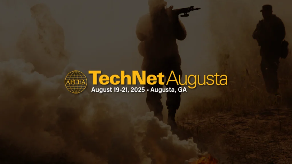 technet augusta 2025 logo with image of solider in battle